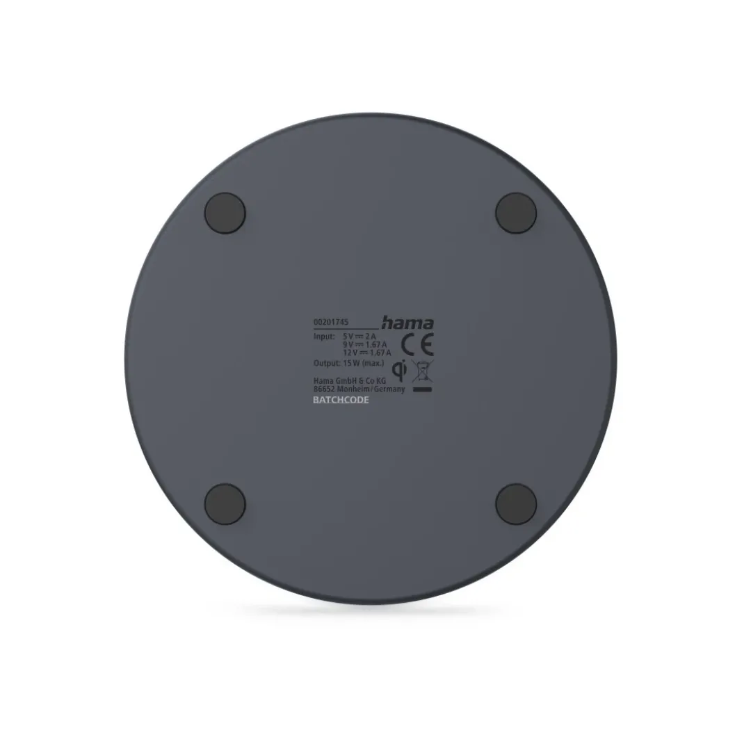 Wireless Charger, kabelloses Smartphone-Ladepad, 15 W, Schwarz