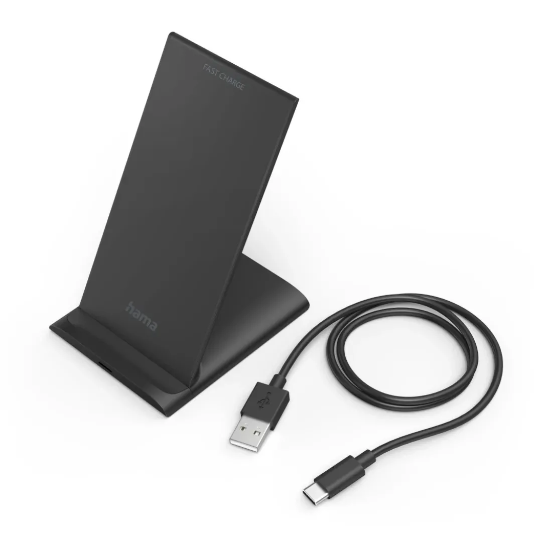 Wireless Charger "QI-FC10S", 10 W, kabelloses Smartphone-Ladepad, Schwarz