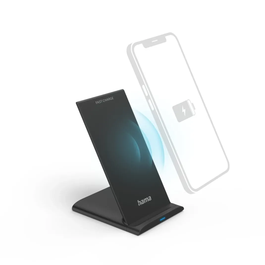 Wireless Charger "QI-FC10S", 10 W, kabelloses Smartphone-Ladepad, Schwarz