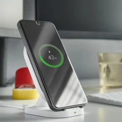 Wireless Charger "QI-FC10S-Fab", 10 W, kabellose Smartphone-Ladestation, WS