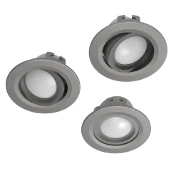 WLAN LED-Einbauspot, 5W, per Sprache/App steuern, verstellbar, 3er, S-Nick.