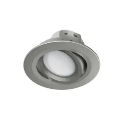 WLAN LED-Einbauspot, 5W, per Sprache/App steuern, verstellbar, Satin-Nickel