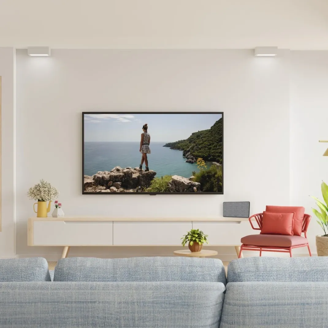 Zimmerantenne "Stoff-Design", DVB-T2, aktiv, Grau/Schwarz