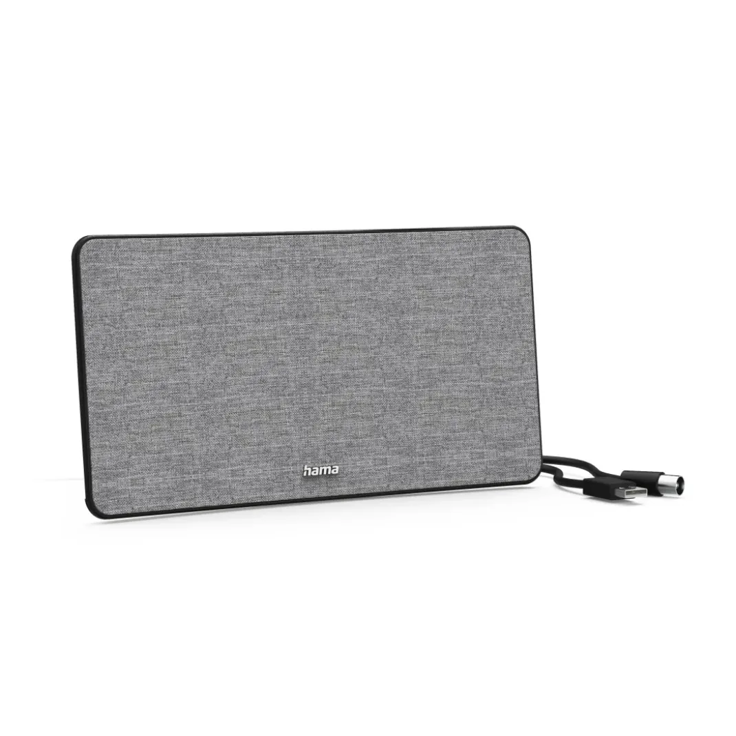 Zimmerantenne "Stoff-Design", DVB-T2, aktiv, Grau/Schwarz